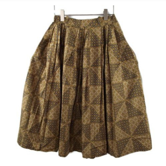 🚫SOLD🚫 VINTAGE || ochre  prairie skirt - Picture 2 of 2